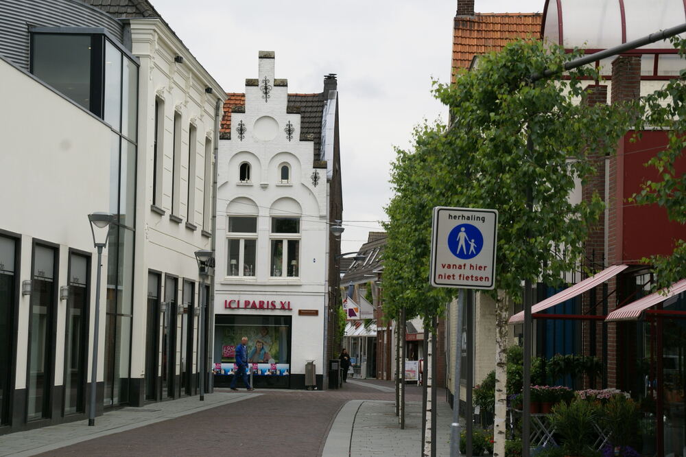 Een winkelstraat in het centrum van Venray